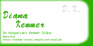 diana kemmer business card